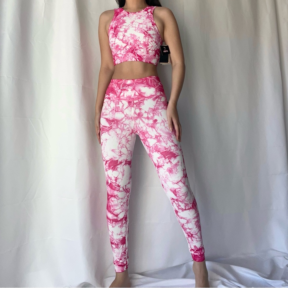 NUX Angel Baby Pink Tie Dye Legging Set